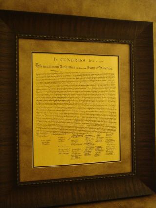 FRAMED THE BILL OF RIGHTS,  DECLARATION OF INDEPENDENCE & CONSTITUTION OF U.  S. 7
