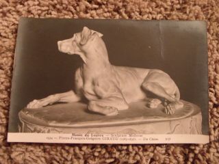 Vintage Postcard Musee De Luxembourg Pieree Francois Giraud A Dog Un Chien