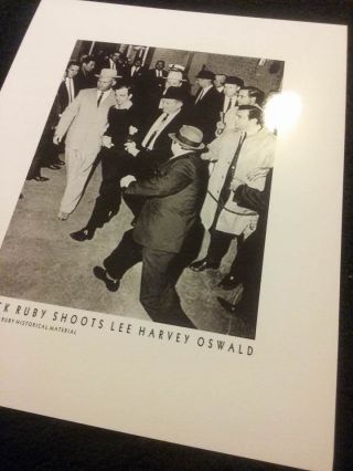 8x10 JACK RUBY Lee Harvey Oswald,  SWATCH PIECE owned personal JFK assassination 3