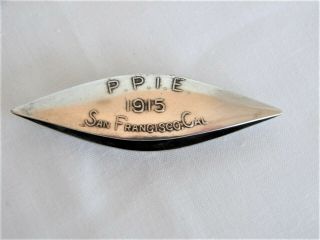 Rare PANAMA PACIFIC PPIE German Silver Tatting Shuttle San Francisco CA 1915 3