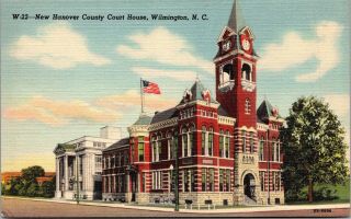 Postcard Nc North Carolina Wilmington Hanover County Court House Unposted