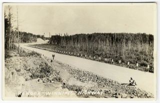 Kenora Ontario Canada Winnipeg Highway Rppc C 1930 