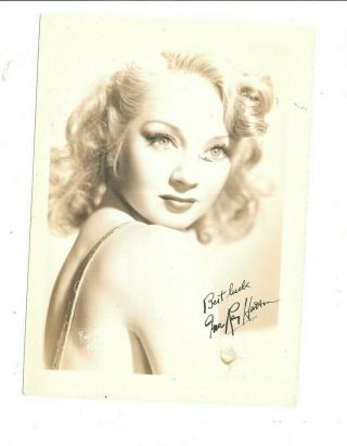 5x7 " Autographed Photograph 1940s Big Band Leader Ina Ray Hutton