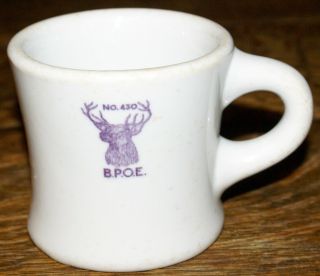 One Jackson Heavy Restaurant China Coffee Mug With Elks Lodge 430 For Norwich Ct