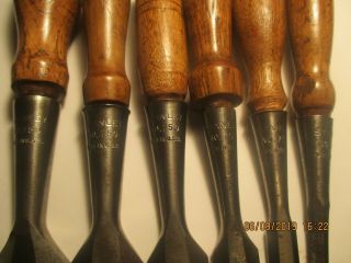 SIX STANLEY NO.  750 BEVELLED CHISELS [SEE INSERTION & PICS FOR DETAILS 12