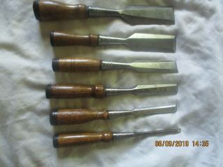 SIX STANLEY NO.  750 BEVELLED CHISELS [SEE INSERTION & PICS FOR DETAILS 4