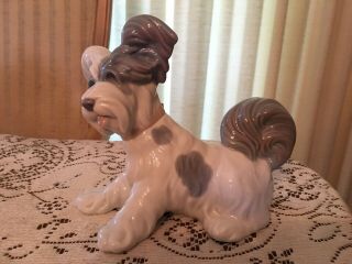 Vintage Lladro No 8 Skye Terrier Dog Figurine