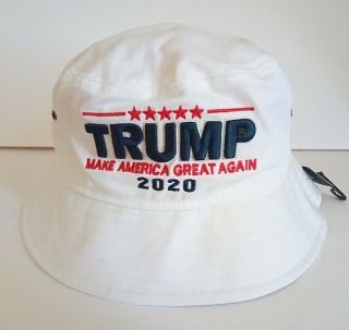 Maga President Donald Trump 2020 Make America Great Again Hat White Bucket Hat