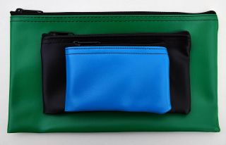 Bank Money Deposit Bags Value Pack Cash Receipt Pouch Zipper Wallet Bankbag
