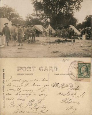Rppc Atascadero,  Ca War Maneuvers - Camp San Luis Obispo County California Postcard