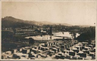 1911 RPPC Tuolumne,  CA West side of lumber yard California Real Photo Post Card 2