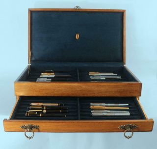711 Hand Crafted Fountain Pen Storage Custom Built Solid Wood Display Chest