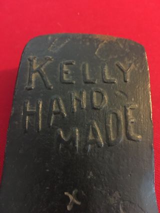 Single Bit Kelly Hand Made Raised Letter Embossed Axe Hatchet