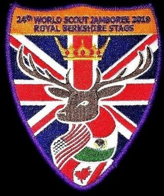 24th 2019 World Scout Jamboree United Kingdom Uk Berkshire Stags Badge Patch