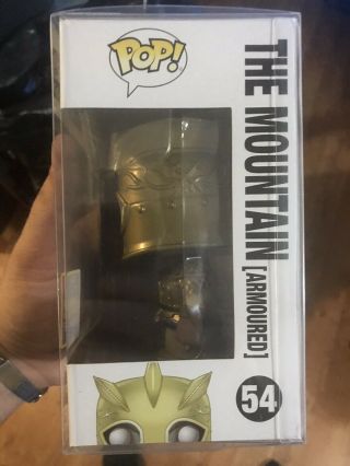 FUNKO POP GAME OF THRONES SDCC ARMORED MOUNTAIN.  45mm Protector IN HAND 54 2