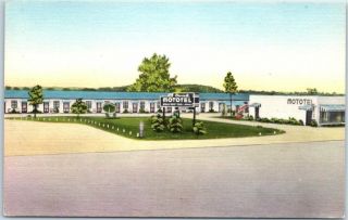 Beaver Dam,  Kentucky Postcard " Daniels Mototel " Motel Highway 62 Roadside Linen