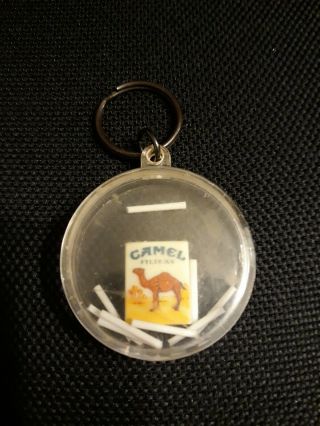 1989 Camel Filters Cigarettes Key Chain Mini Plastic Cigarette Game Vintage 3