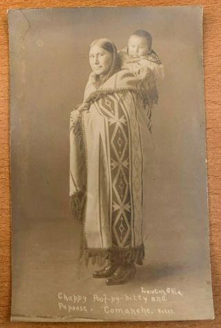Comanche Indian Mother & Baby Lawton Ok Edward Bates Native American Photography