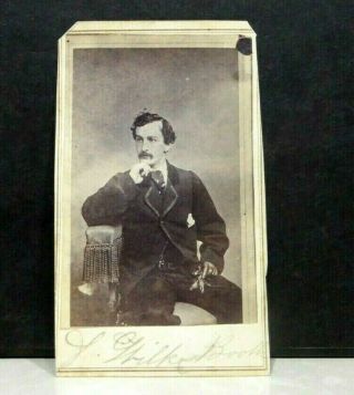 Civil War Era John Wilkes Booth Cdv Photo Lincoln Assassin