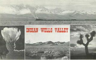 California Indian Wells Valley 1950s Mojave Desert Postcard Chris Cards 7383