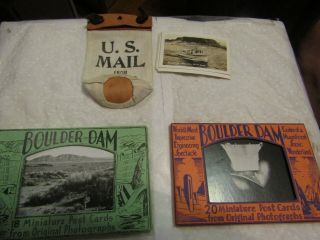 Group Of 1930s Hoover/boulder Dam Souvenir Post Card Mailers, .