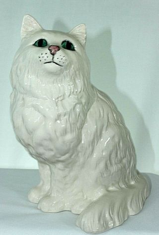 Vintage & Large White Royal Doulton Cat & Lennox 