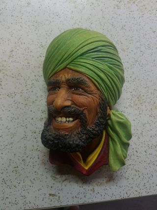 Bosson Punjabi 11 Wall Mask Plaque Sculpture Head Chalk Ware