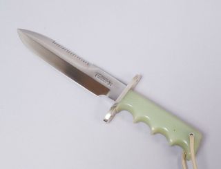 Estate Randall Model 14 Attack Knife Orig W Green Micarta Handle