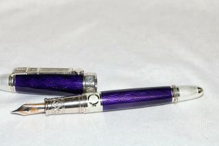 David Oscarson Limited Edition Henrik Wigstrom Purple Enamel Trophy Pen 057/128 5