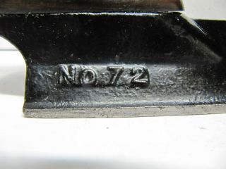 TYPE 2 STANLEY No.  72 CHAMFER PLANE with 98 JAPANNING - 4 - 3/4 INCH IRON - c.  1886 10