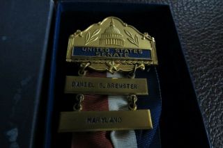 1968 Democratic National Convention badge pin Senator Danierl Brewester Maryland 4