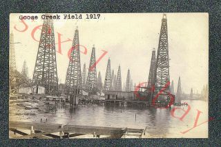 Baytown Texas Goose Creek Oil Field - Circa 1917 Rppc Photo Grade 5