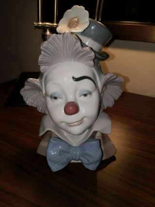 Lladro " Star Struck " Clown Bust Statue Figurine 5610 Retired
