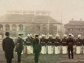 Shanghai Horse Bazaar & Motor Co,  German soldiers 1900 XXL Photograph China 2