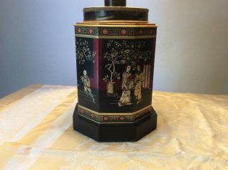 Frederick Cooper 1960 ' s Chinese tea tin lamp 4