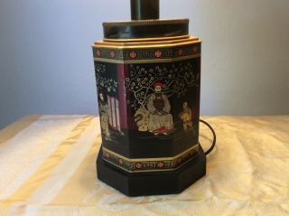 Frederick Cooper 1960 ' s Chinese tea tin lamp 5