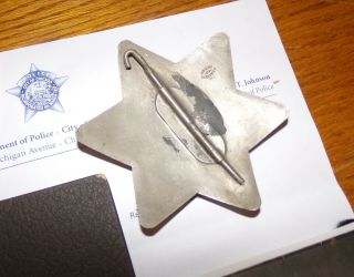 Chicago Obsolete Retired Police Badge - Carter H.  Harrison Medal 1906 - 2 photos 3