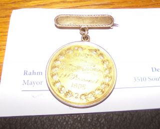 Chicago Obsolete Retired Police Badge - Carter H.  Harrison Medal 1906 - 2 photos 4