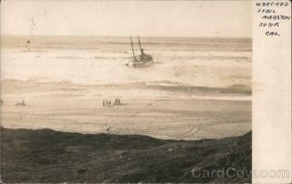1909 RPPC Lompoc,  CA Wrecked Sibyl Marston Santa Barbara County California 2
