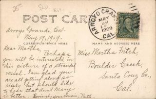 1909 RPPC Lompoc,  CA Wrecked Sibyl Marston Santa Barbara County California 3