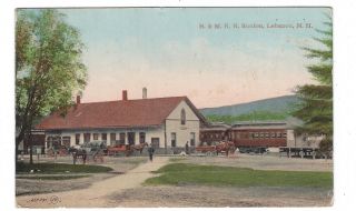 B.  & M.  Railroad Station,  Lebanon,  Hampshire Vintage Postcard