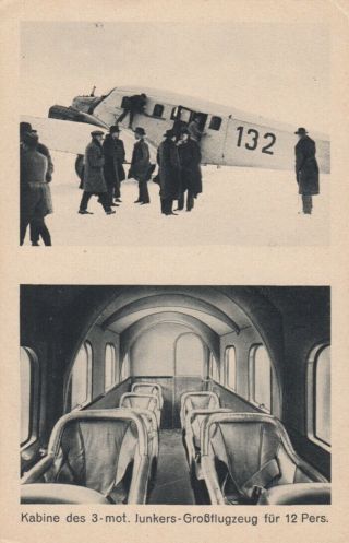 Deutscher Luftfahrt - Verband E.  V.  Bildstelle,  Junkers Airplane,  1910 - 20s