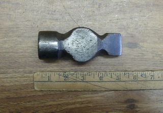 Old Tools,  1lb.  13.  9oz.  Straight Peen 4 - 11/16 " Hammer Head,  1 - 5/8 " Face