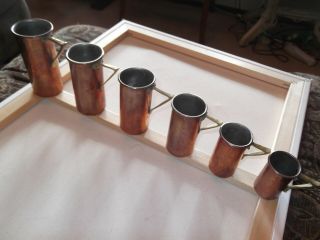 Vintage Collectible Copper Measuring Cup Set Made In Italy