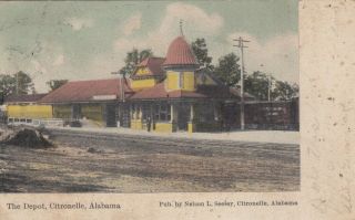 Citronelle,  Alabama,  1910 ; Railroad Train Depot