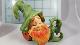 Vintage Lefton St Patricks Sleeping Leprechaun Figurine Japan