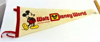 Vintage Walt Disney World Mickey Mouse 24 " Pennant