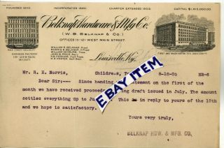 1905 Billhead Louisville Kentucky Belknap Hardware Heyburn Price Perkins Porter