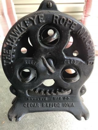 Hawkeye Rope Machine— - Cedar Rapids Iowa