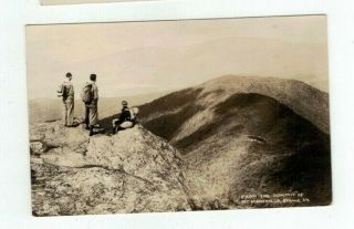 Vt Stowe Vermont Antique Real Photo Rppc Post Card View From Mt.  Mansfield Top